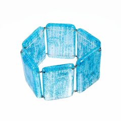 Sklenený tyrkysový náramok BLANKYT 01051