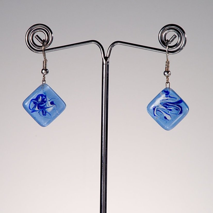 Blue glass earrings ANNAN1002
