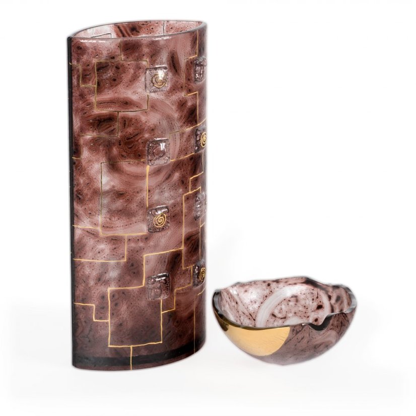 Brown glass vase TERRA