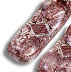 Szklane kolczyki brązowe TERRA N036