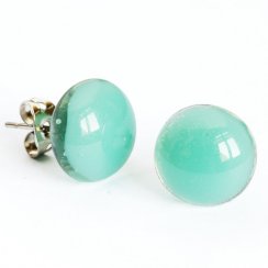 Turquoise glass earrings PUZETY N1840