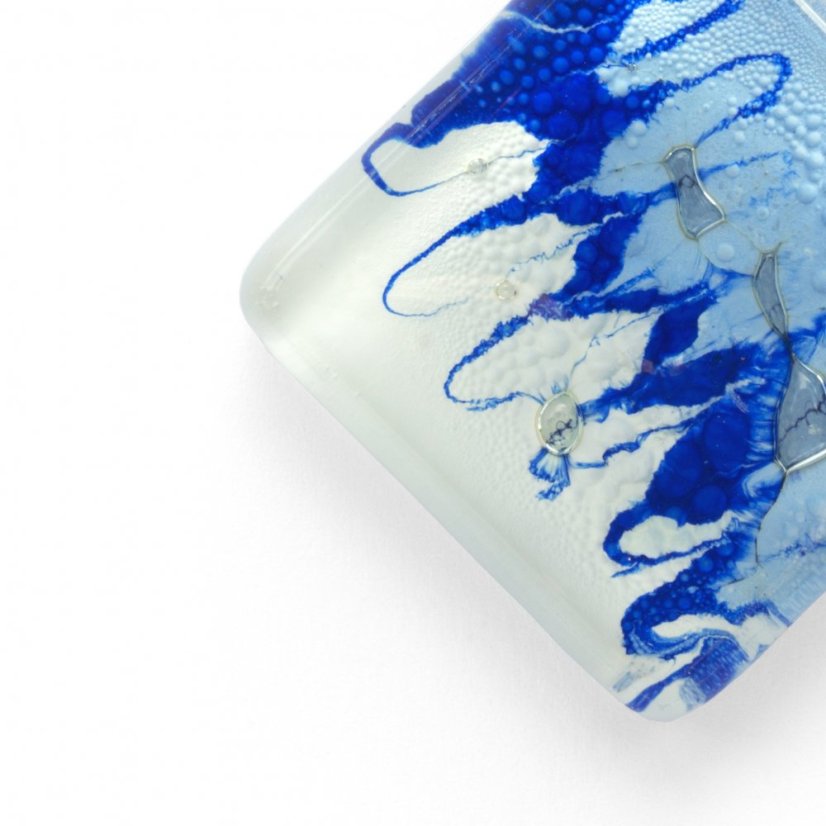 Blue rhombus glass pendant ANNA P1006