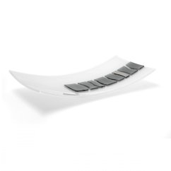 Skleněná mísa LUXURY silver