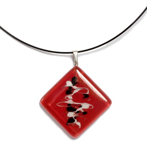 Glass pendant red SARAH P0901