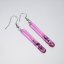 Pink glass earrings HELENE N1106