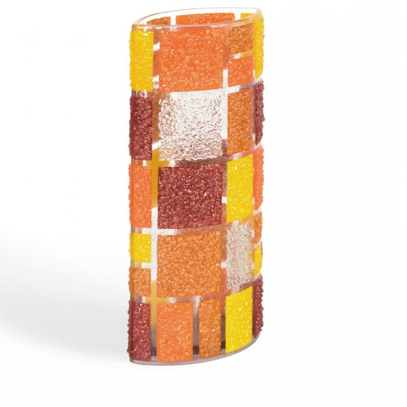 Orange glass vase CORAL KARO