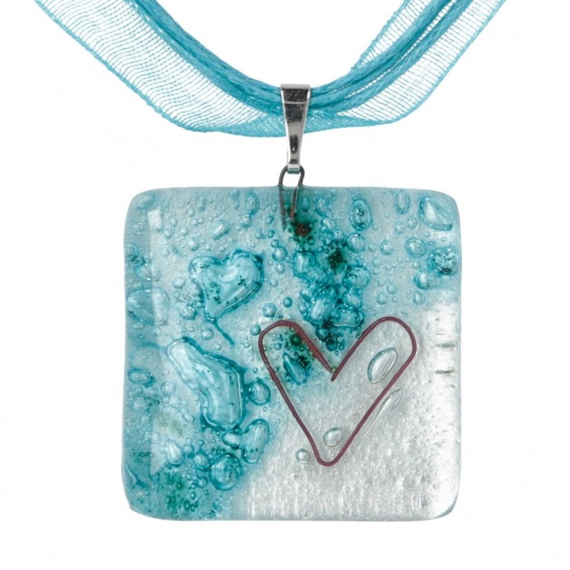 Set glass jewelry turquoise SOU0108