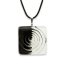 Glass pendant square black and white LENORE P1707
