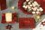 Red glass tray JUNE antique