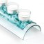 Advent glass candlestick MIRA turquoise