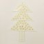 Vánoční skleněná ozdoba stromek bílý - hvězdičky