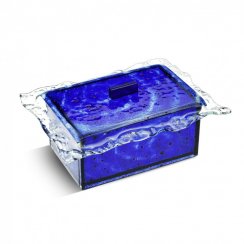 Glass box dark blue with glass lace