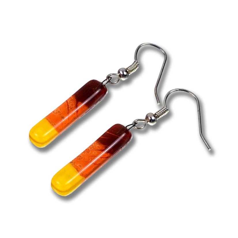 Glass earrings yellow JULIET SLEV_N_031