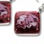 Burgundy glass earrings CHIARA N1207