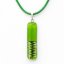 Glass pendant rectangular green DAISY P1403