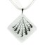 Rhombic glass pendant white LINDA P0706