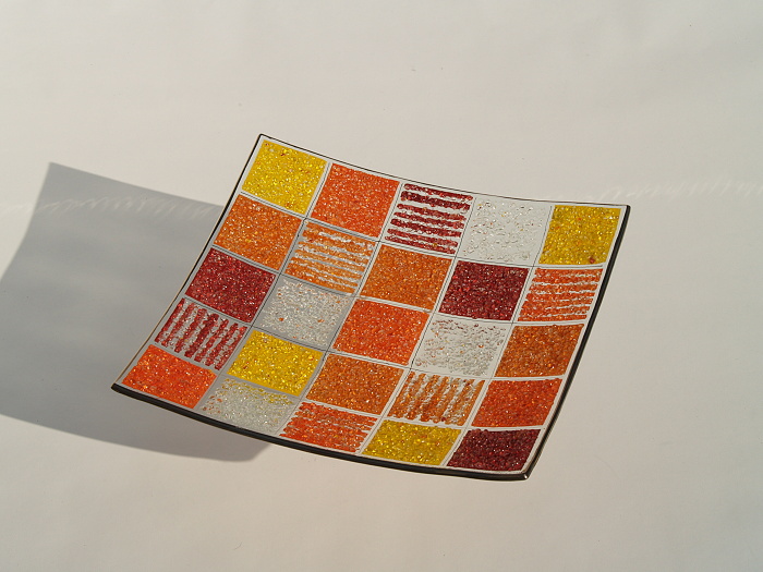 Skleněná mísa CORAL KARO oranžová