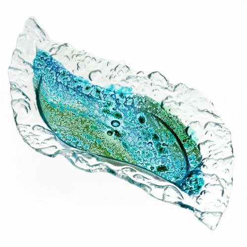 Glass bowl MADEIRA with lace S-shaped