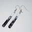 Black and white glass earrings LENORE N1709