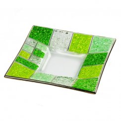 Green glass bowl CORAL KARO