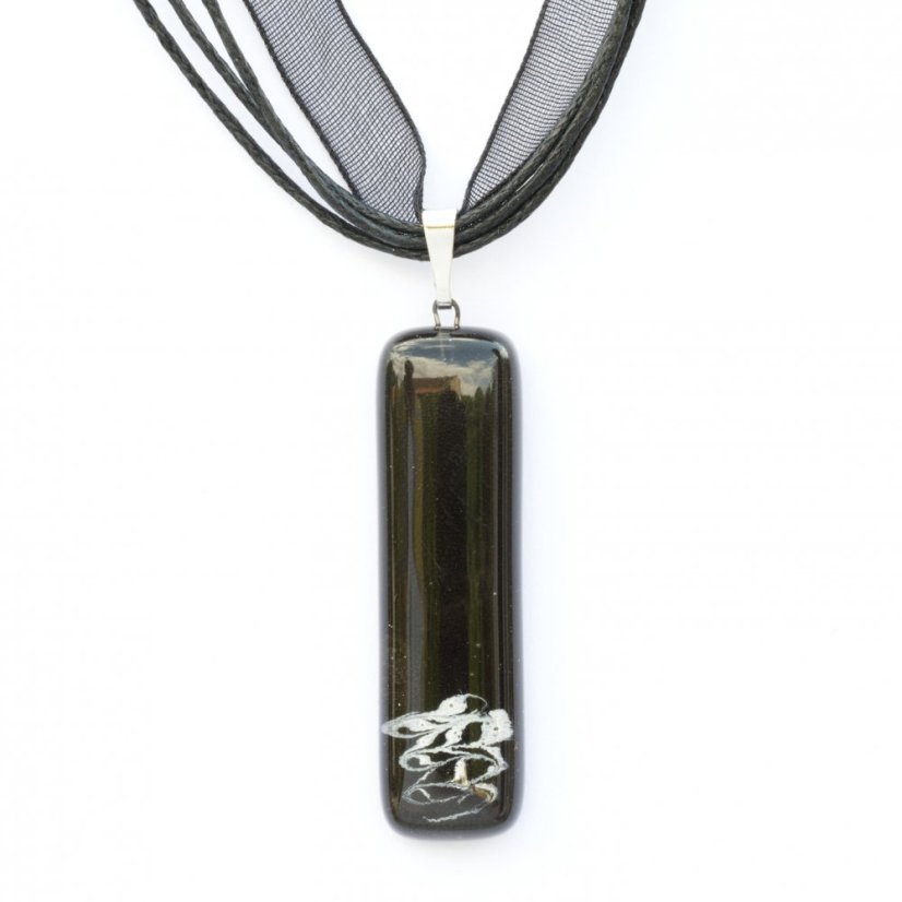 Rectangular glass pendant black KIM P0806
