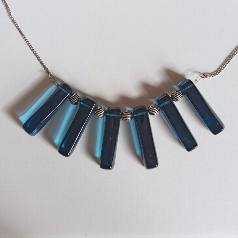 Glass necklace DARKBLUE NH2603