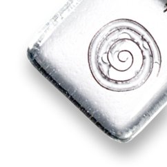 Square glass pendant made of clear glass P0507