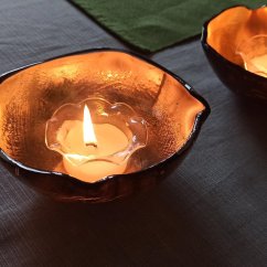 Luxury glass candlestick - silver