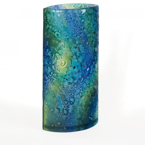 Skleněná váza MADEIRA modrozelená