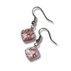 Brown glass earrings TERRA N0201