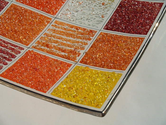 Skleněná mísa CORAL KARO oranžová