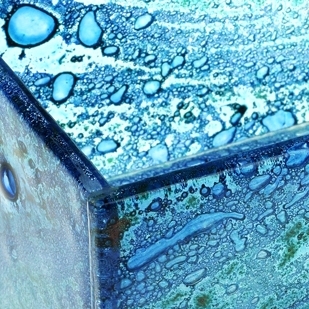 Glass box blue with glass lace