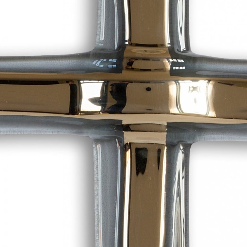 Small silver layered glass wall cross