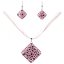 Glass jewelry set pink 02 SOU1102