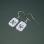 Glass earrings white CAROLINA N030