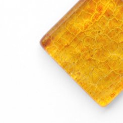 Szklany wisiorek w kształcie rombu żółty JULIET P1304