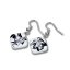 Glass earrings white LINDA N0702