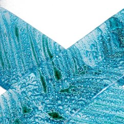 Small turquoise glass wall cross