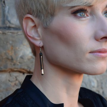 Glass earrings - Colour - black