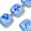 Blue glass earrings ANNA N1004