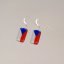 Glass earrings CZECH FLAG