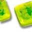 Szklane kolczyki zielone DAISY N1402