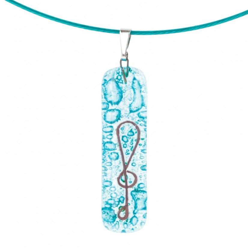Set glass jewelry turquoise SOU0106
