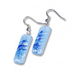 Blue glass earrings ROMA ANNA N1001
