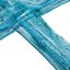 Small turquoise layered glass wall cross