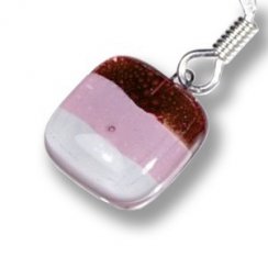 Pink glass earrings HELENE N1107