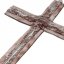 Brown layered glass wall cross