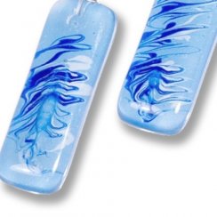 Szklane kolczyki niebieskie ROMA ANNA N1001