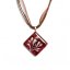 Glass pendant burgundy rhombus CHIARA P1205