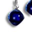 Dark blue glass earrings PARIS N0307